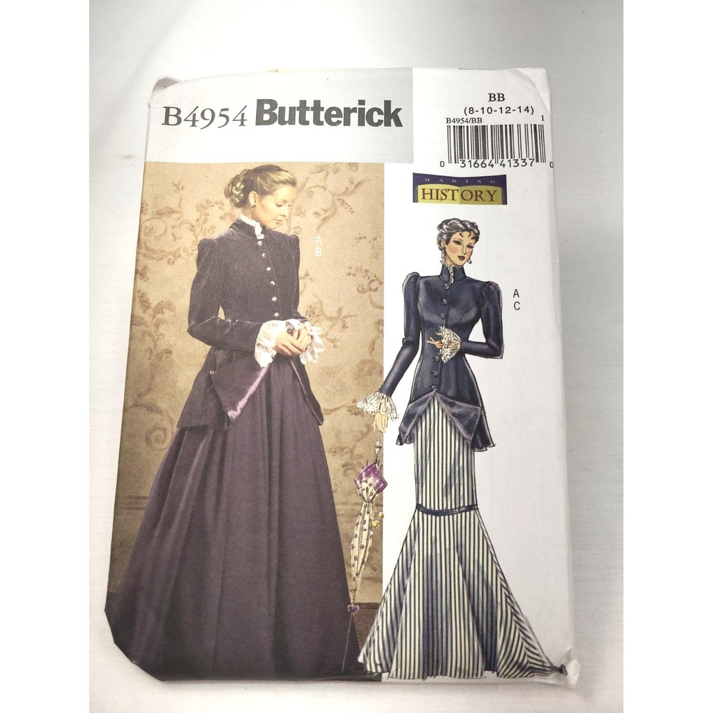Butterick History Pattern B4954 Steam Punk 20th Century Costume Size 8-14 New
